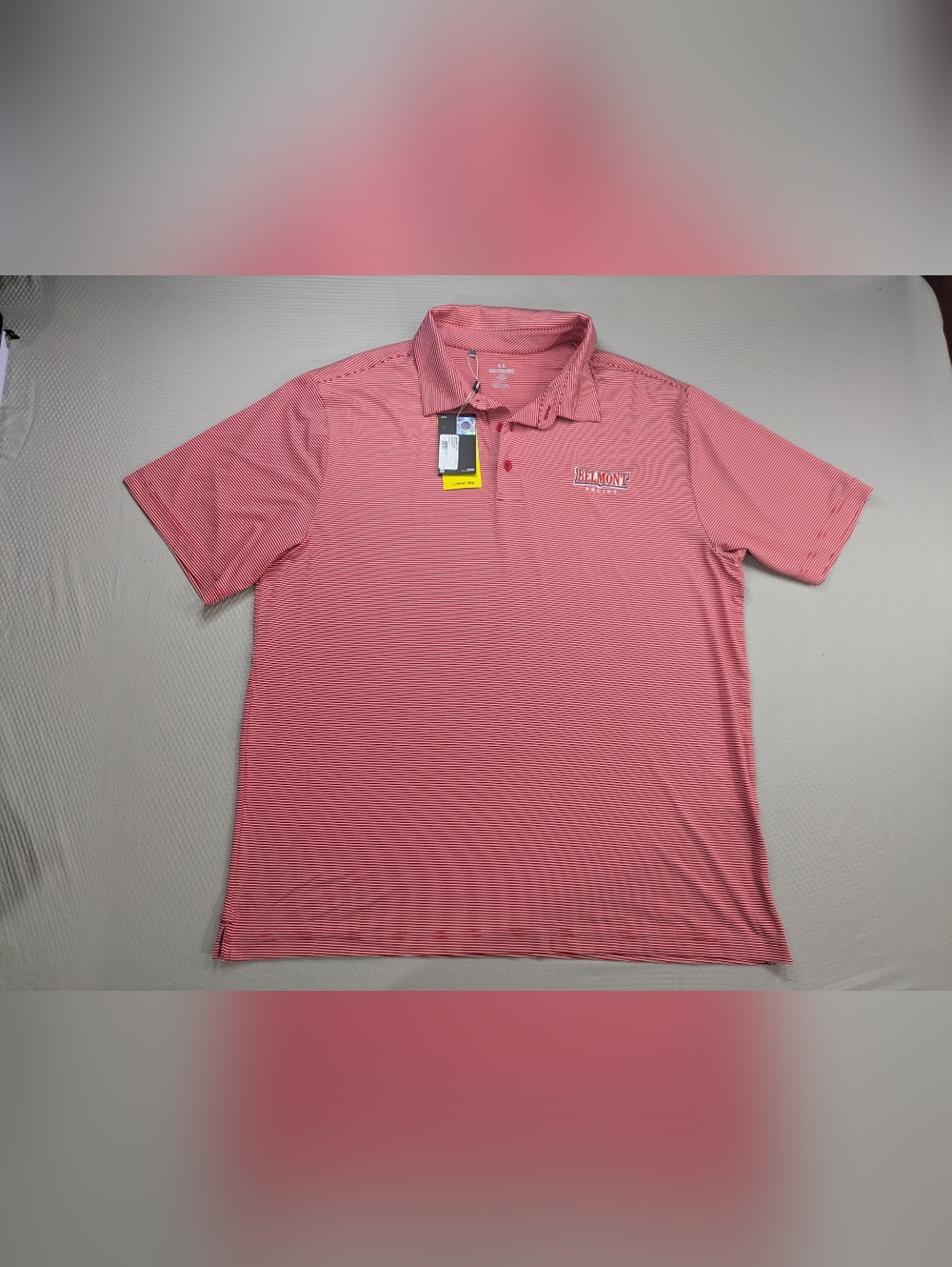 Belmont Bruins Under Armour Polo Men's 2XL Red Stripe New